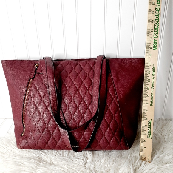 Vera Bradley Avery Claret Leather Tote - Picture 8 of 15